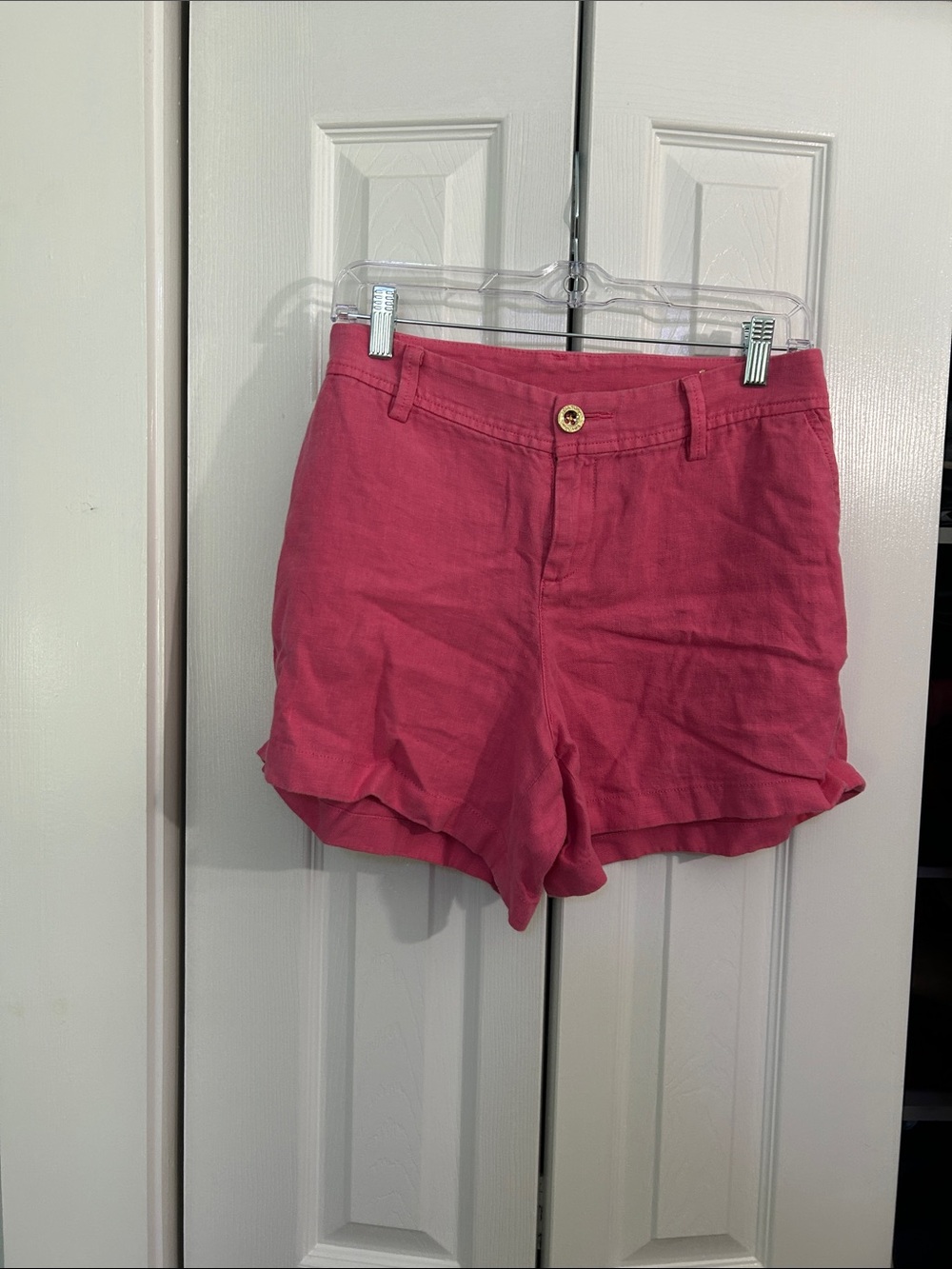 Lilly Pulitzer Rose Pink Linen Blend Shorts
